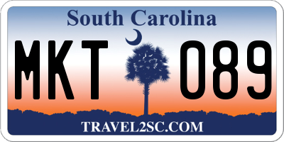 SC license plate MKT089