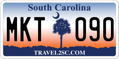 SC license plate MKT090