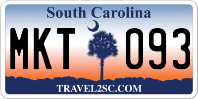 SC license plate MKT093