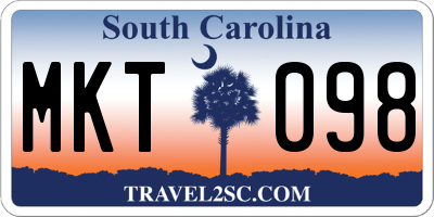 SC license plate MKT098