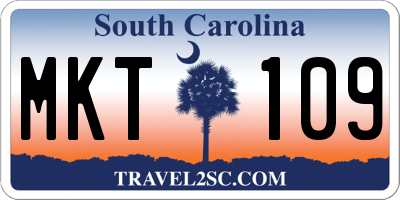 SC license plate MKT109