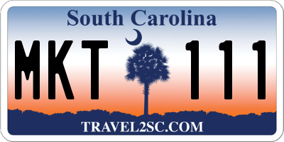 SC license plate MKT111
