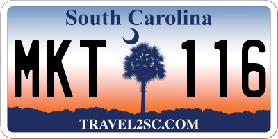 SC license plate MKT116