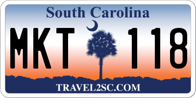 SC license plate MKT118