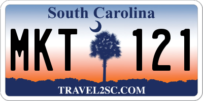 SC license plate MKT121