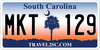 SC license plate MKT129