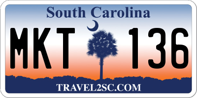 SC license plate MKT136