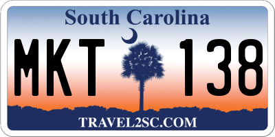 SC license plate MKT138