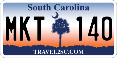 SC license plate MKT140