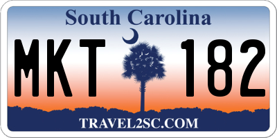 SC license plate MKT182