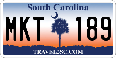 SC license plate MKT189