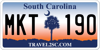 SC license plate MKT190