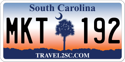 SC license plate MKT192