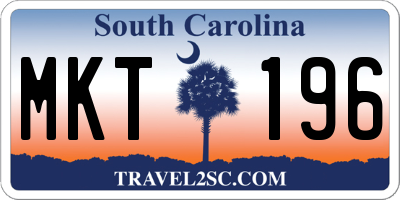 SC license plate MKT196