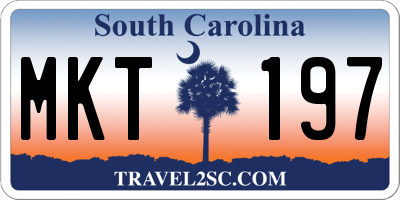 SC license plate MKT197