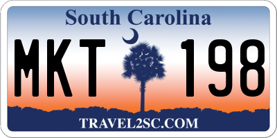 SC license plate MKT198