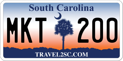 SC license plate MKT200