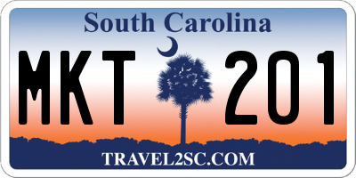 SC license plate MKT201