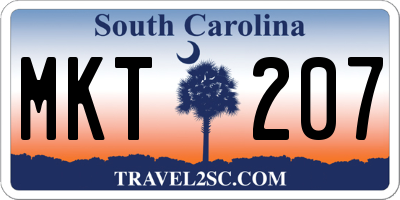 SC license plate MKT207