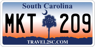 SC license plate MKT209