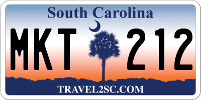 SC license plate MKT212