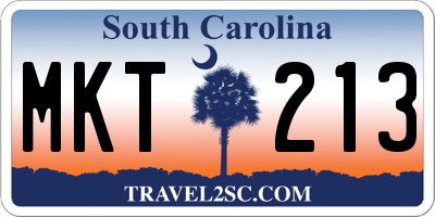 SC license plate MKT213