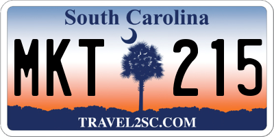 SC license plate MKT215