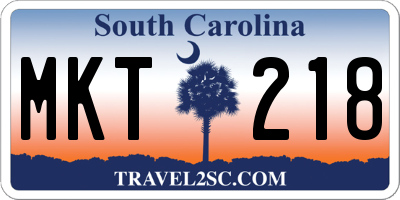 SC license plate MKT218