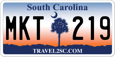 SC license plate MKT219