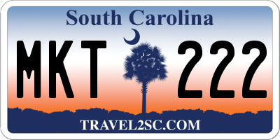 SC license plate MKT222