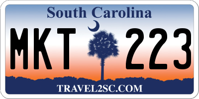 SC license plate MKT223