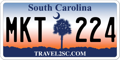 SC license plate MKT224