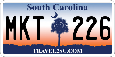 SC license plate MKT226