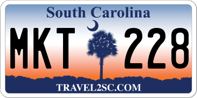 SC license plate MKT228