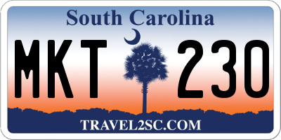 SC license plate MKT230