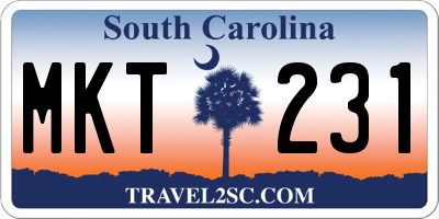 SC license plate MKT231