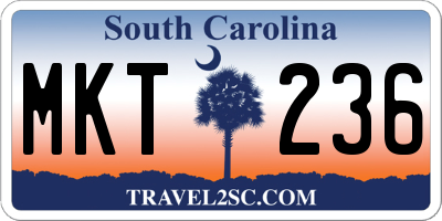 SC license plate MKT236