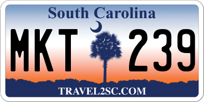SC license plate MKT239