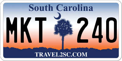 SC license plate MKT240