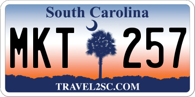 SC license plate MKT257