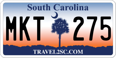 SC license plate MKT275