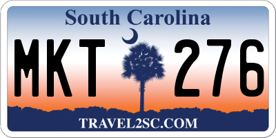 SC license plate MKT276