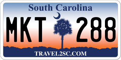 SC license plate MKT288