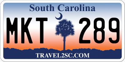 SC license plate MKT289