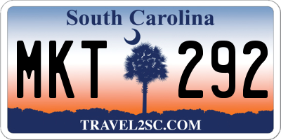 SC license plate MKT292