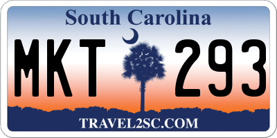 SC license plate MKT293