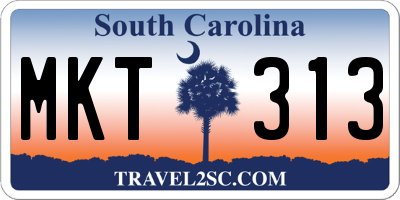 SC license plate MKT313