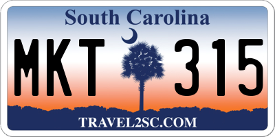 SC license plate MKT315
