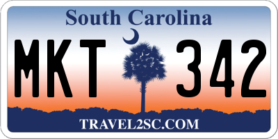 SC license plate MKT342