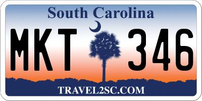 SC license plate MKT346
